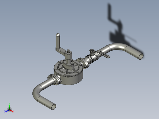 手动旋转燃油泵正等轴测缩略图