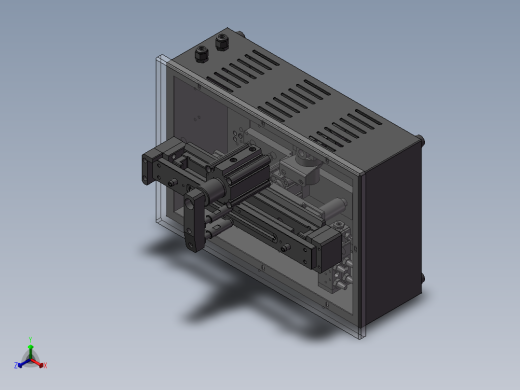 SolidWorks气动顶出机设计图纸正等轴测缩略图