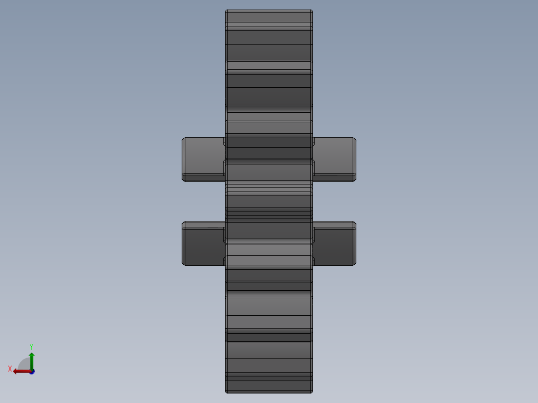 4019 - 4562487 - 4211563 Medium Stone Grey Technic Gear 16 Tooth.SLDPRT后视图