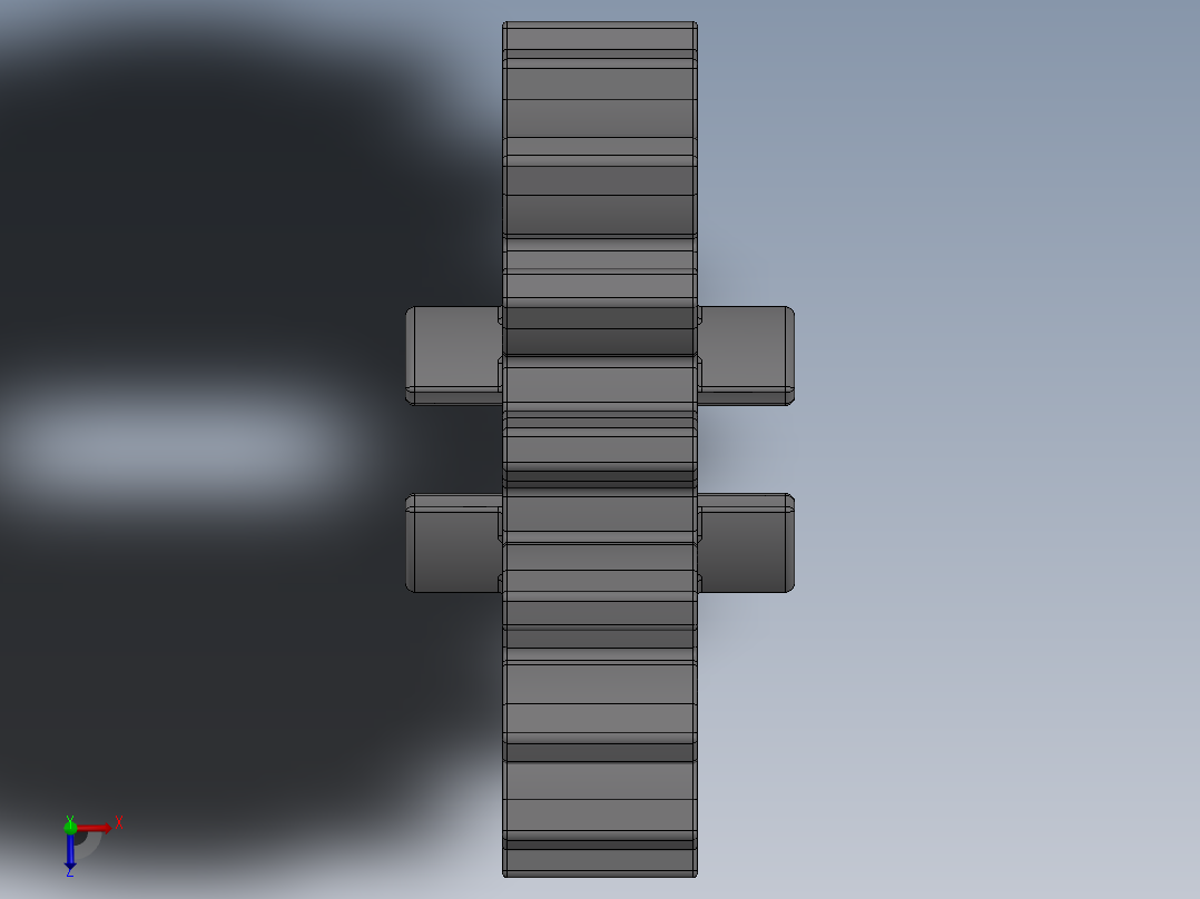 4019 - 4562487 - 4211563 Medium Stone Grey Technic Gear 16 Tooth.SLDPRT俯视图