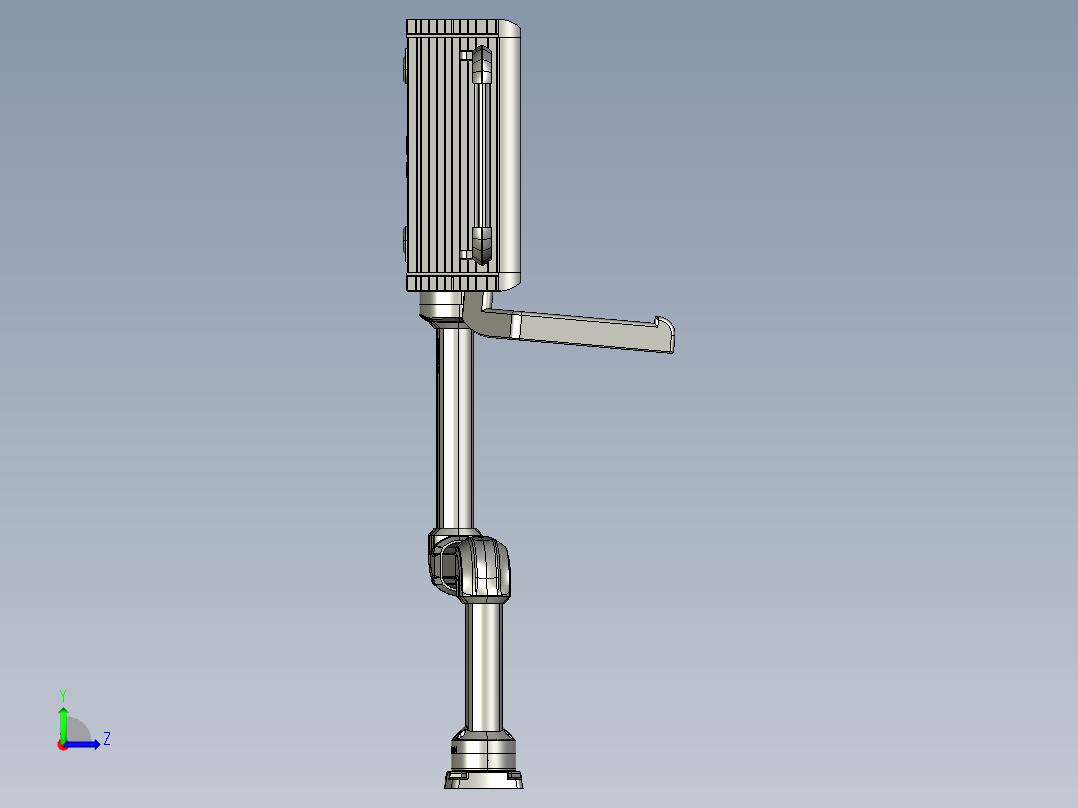 悬臂控制操控箱键盘支架-J2-旋转-转角-转角-箱体连接器-200-250-300左视图