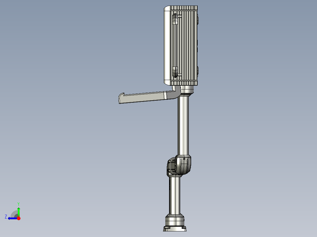 悬臂控制操控箱键盘支架-J2-旋转-转角-转角-箱体连接器-200-250-300右视图