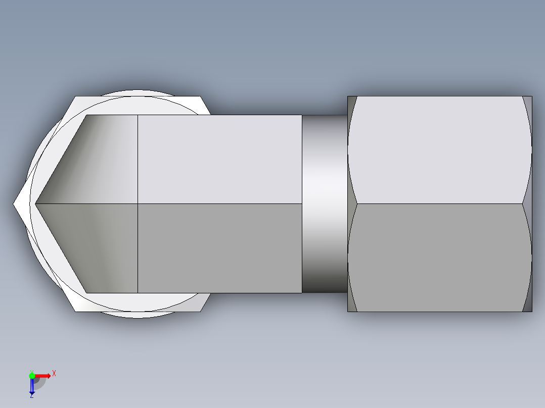卡套式工业通用硬管接头EO_Adjustable_Locknut_elbow_WEE08LMORCF俯视图