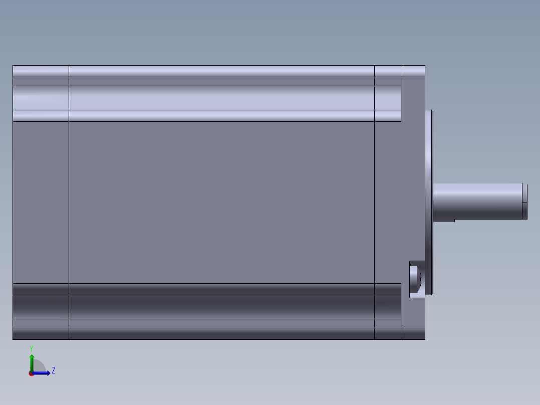雷赛步进电机57CM26左视图