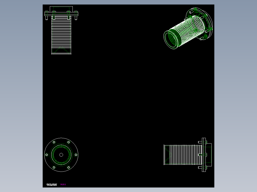 過濾器(籃型)FRF+C-2D多系列多零件图纸模型