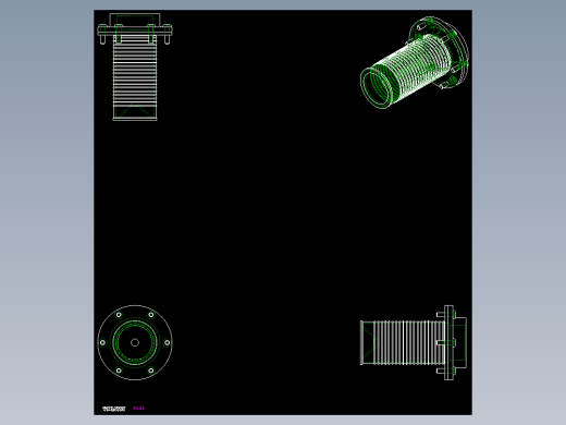 過濾器(籃型)FRF+C-2D多系列多零件图纸模型