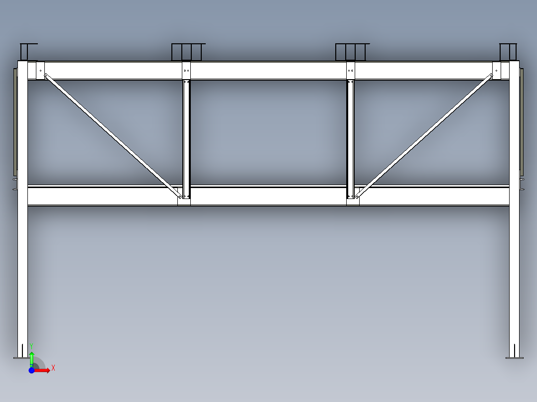 三层链条式升降横移立体车库前视图