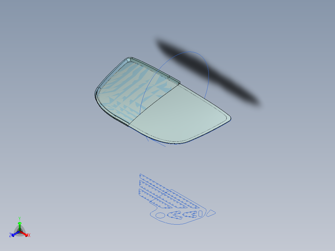 汽车引擎盖--igs正等轴测图