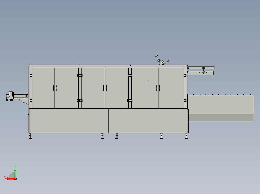 高速连续装盒机后视图