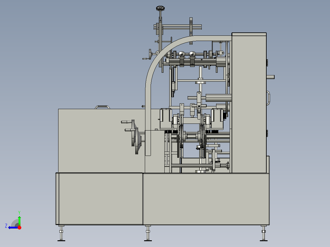 高速连续装盒机右视图