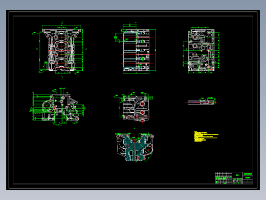 发动机缸体夹具图纸