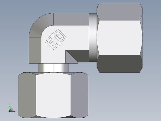 卡套式工业通用硬管接头EO_Standpipe_elbow_EVW14SCF前视缩略图