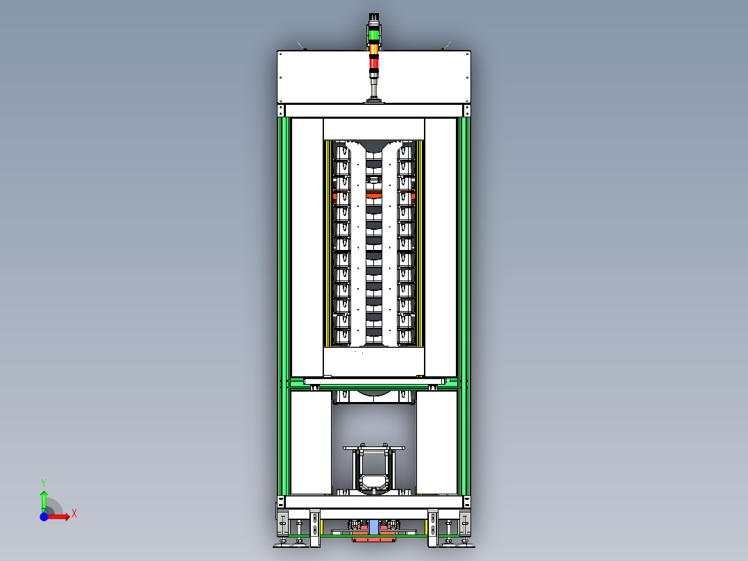 汽车单用途缓冲器生产线上下料机step前视图