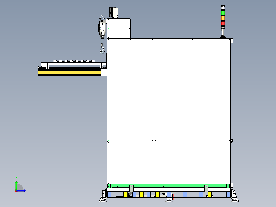 汽车单用途缓冲器生产线上下料机step左视图