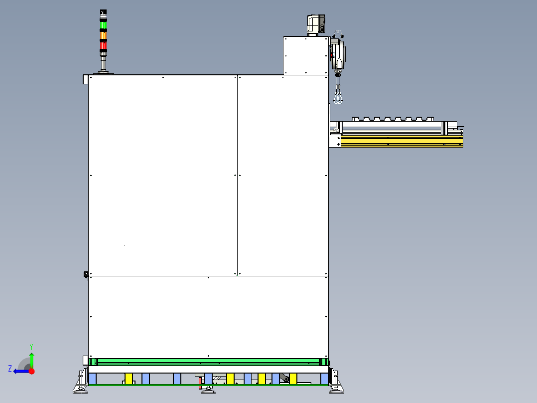 汽车单用途缓冲器生产线上下料机step右视图