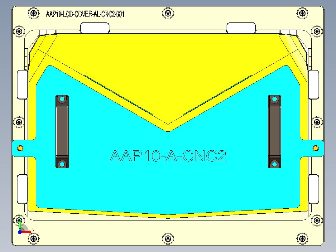 aap10_lcd_cover_al-笔记本CNC工装夹具三维模型CNC2-1110前视图