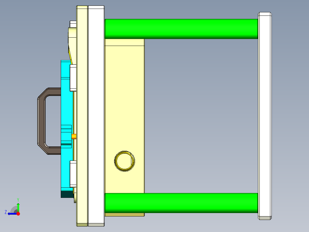 aap10_lcd_cover_al-笔记本CNC工装夹具三维模型CNC2-1110右视图
