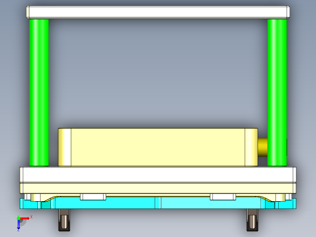 aap10_lcd_cover_al-笔记本CNC工装夹具三维模型CNC2-1110俯视图