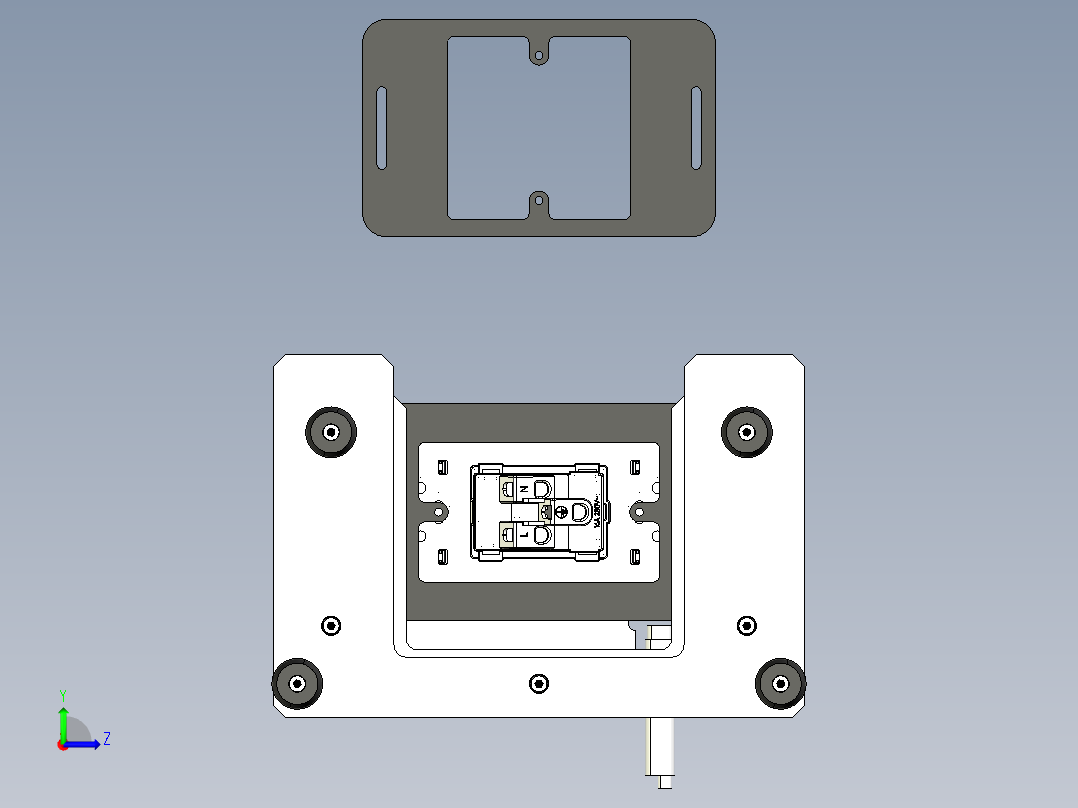 插座耐久试验台3D数模图纸+step格式左视图