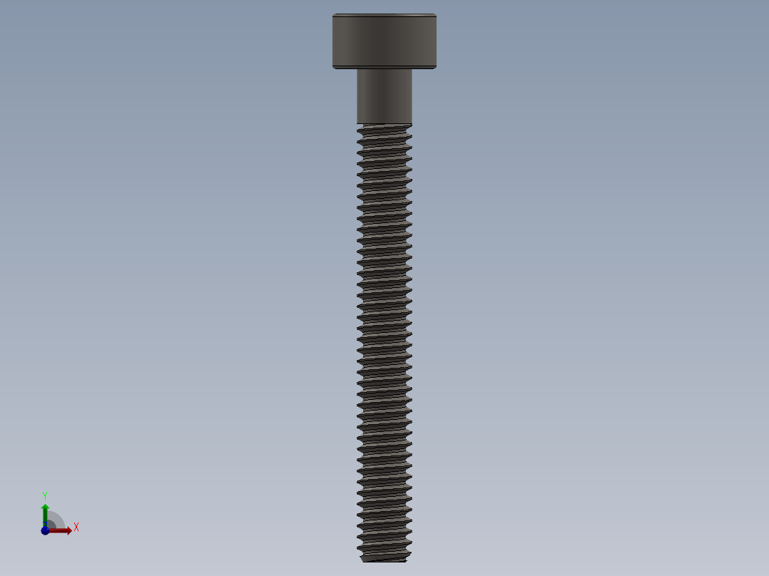 Screw_DIN_912_M2x18_A2.SLDPRT公制内六角螺钉前视图