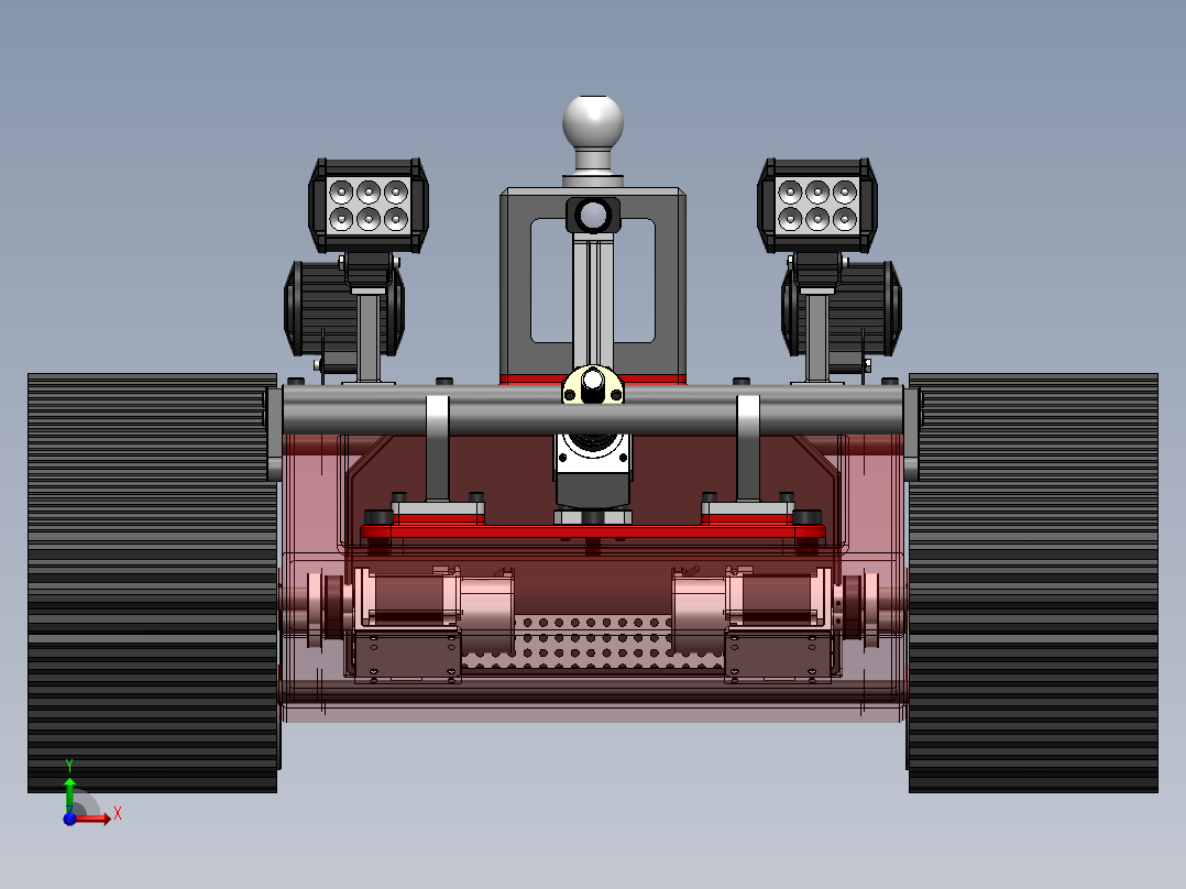 履带式平茬机前视图