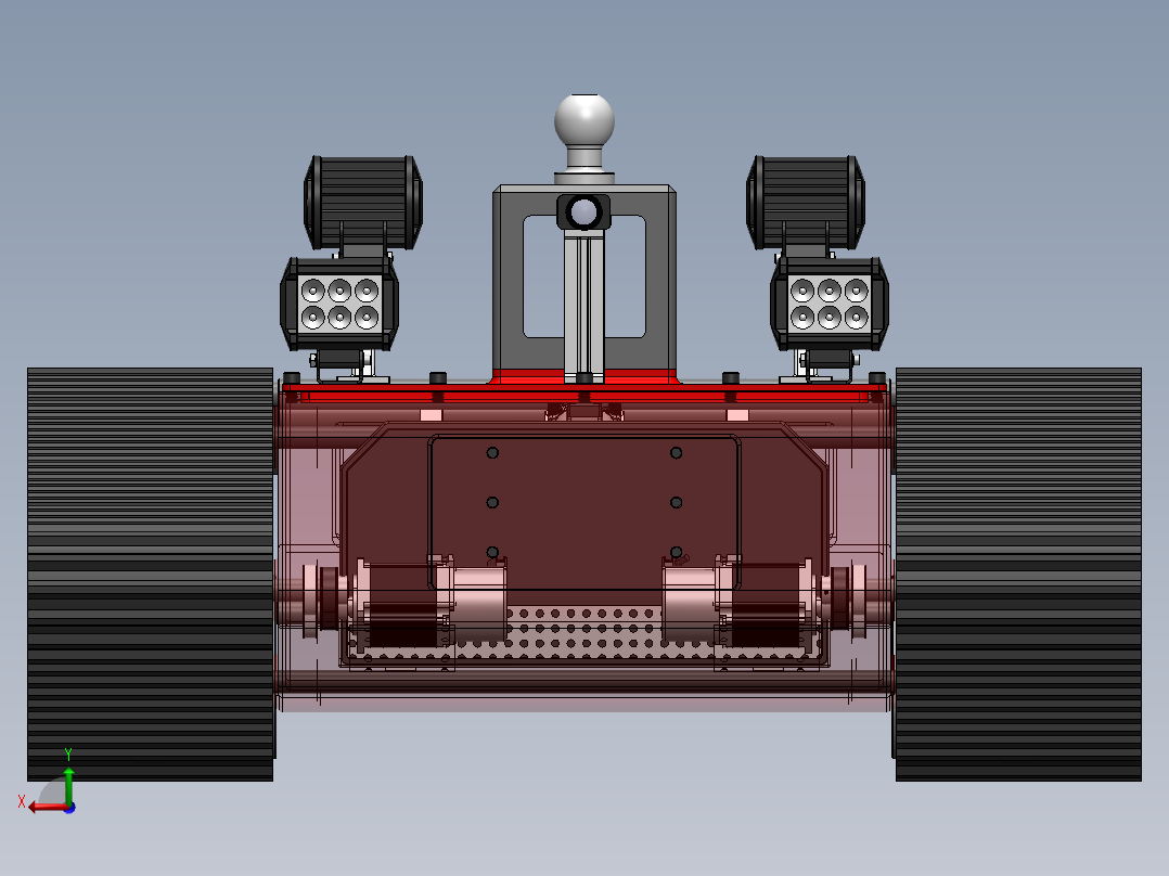 履带式平茬机后视图