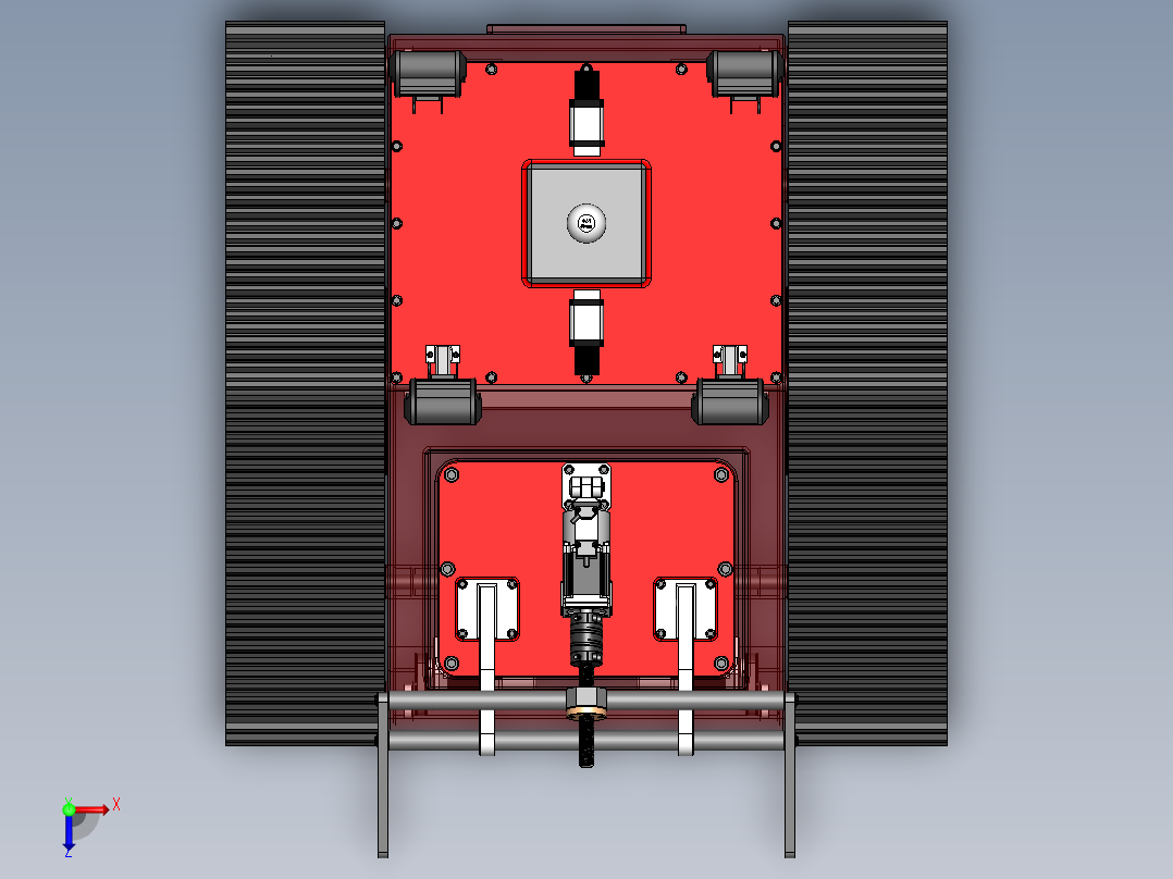 履带式平茬机俯视图