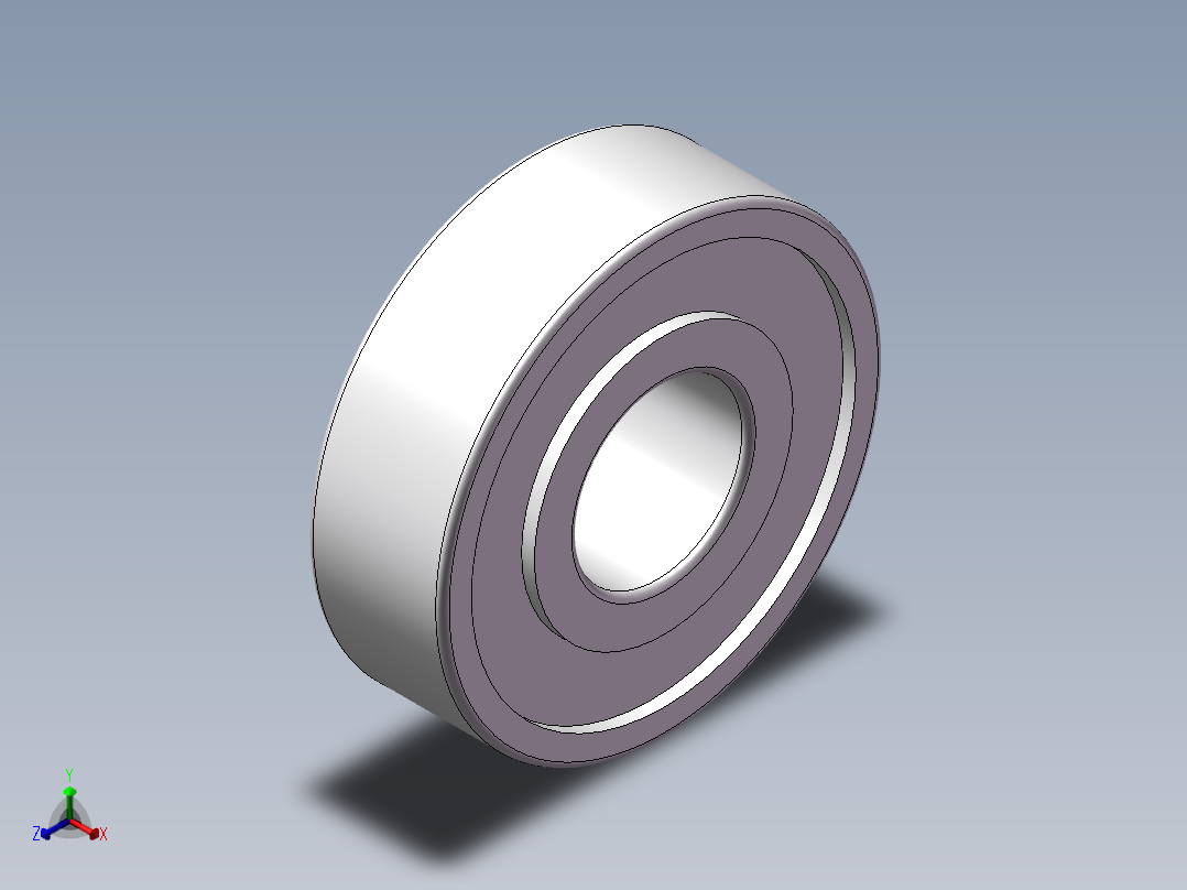 国产微型球轴承 NSK 695ZZ正等轴测图
