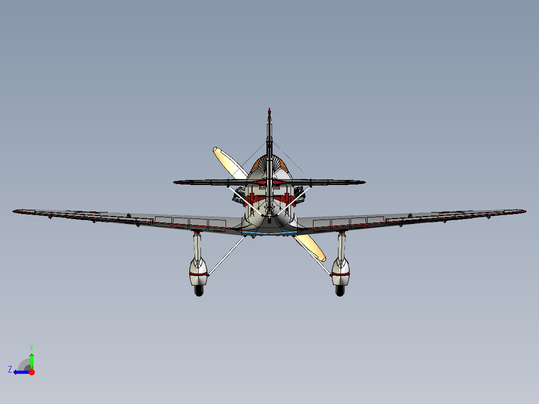 UT-1。教练机右视图