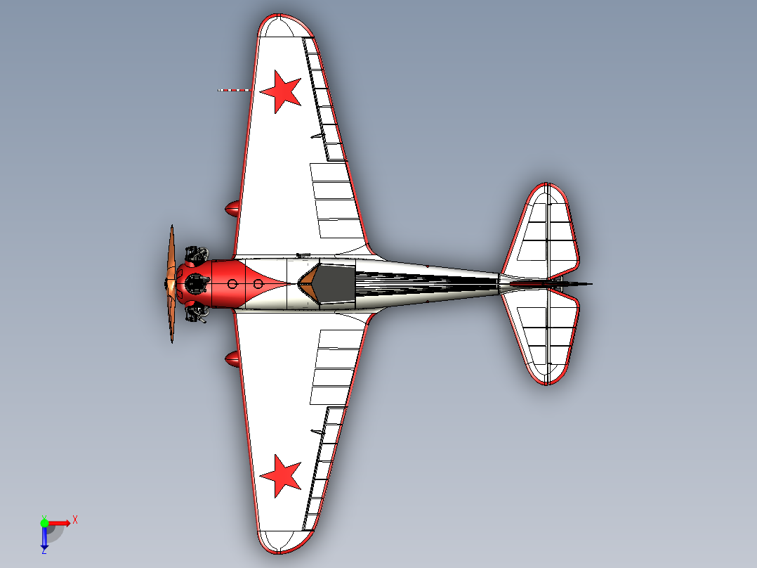UT-1。教练机俯视图