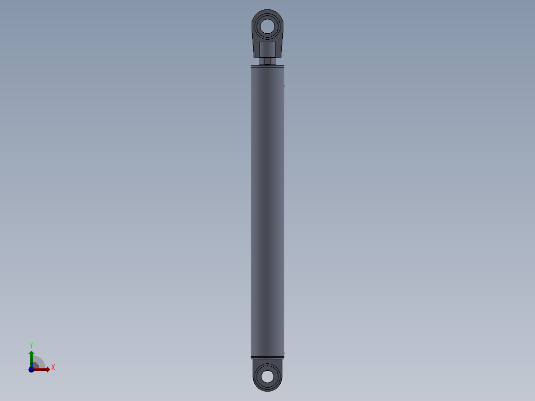 焊接型液压缸140x80x1200毫米前视图