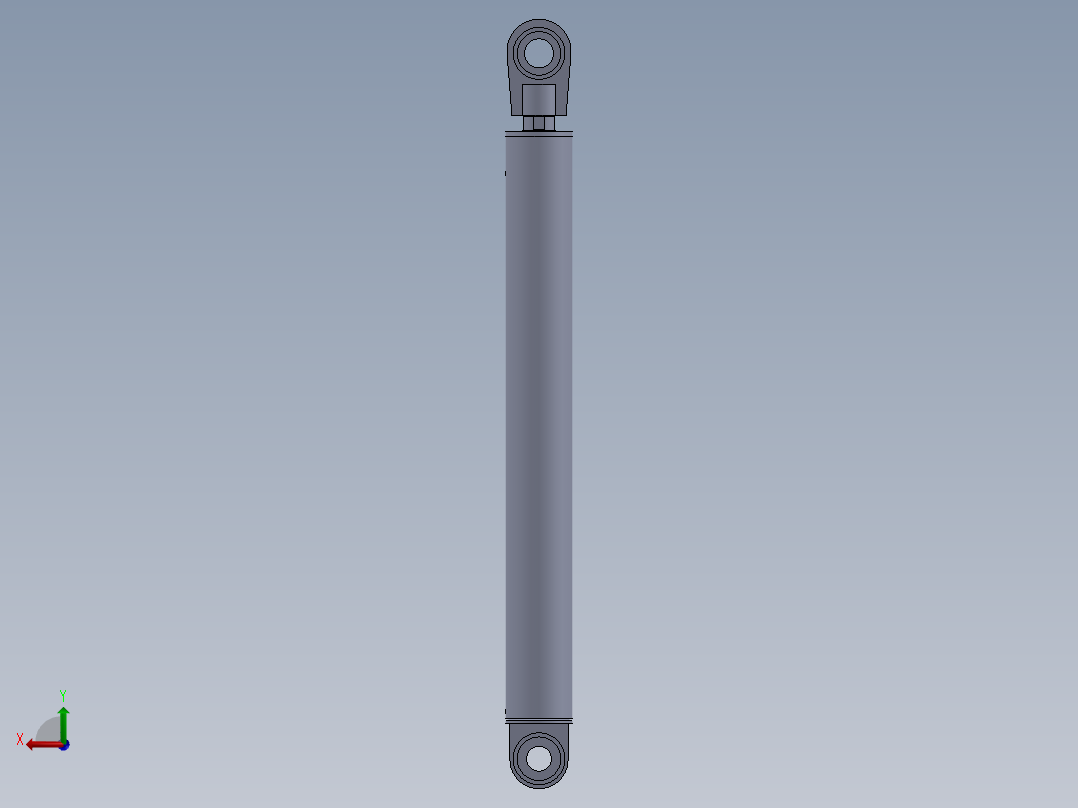 焊接型液压缸140x80x1200毫米后视图