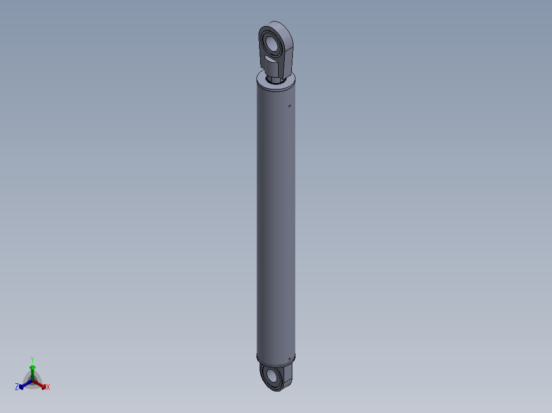 焊接型液压缸140x80x1200毫米正等轴测图