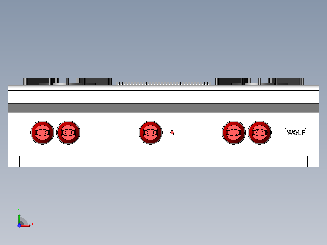 A2004480-狼 RT364G 燃气灶前视图