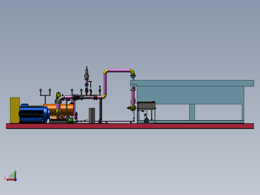 冷水机组后视图