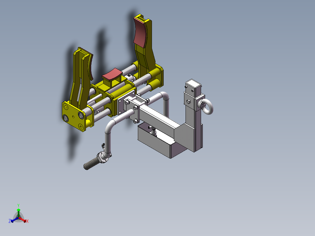 吊装圆柱形夹具 672069正等轴测图