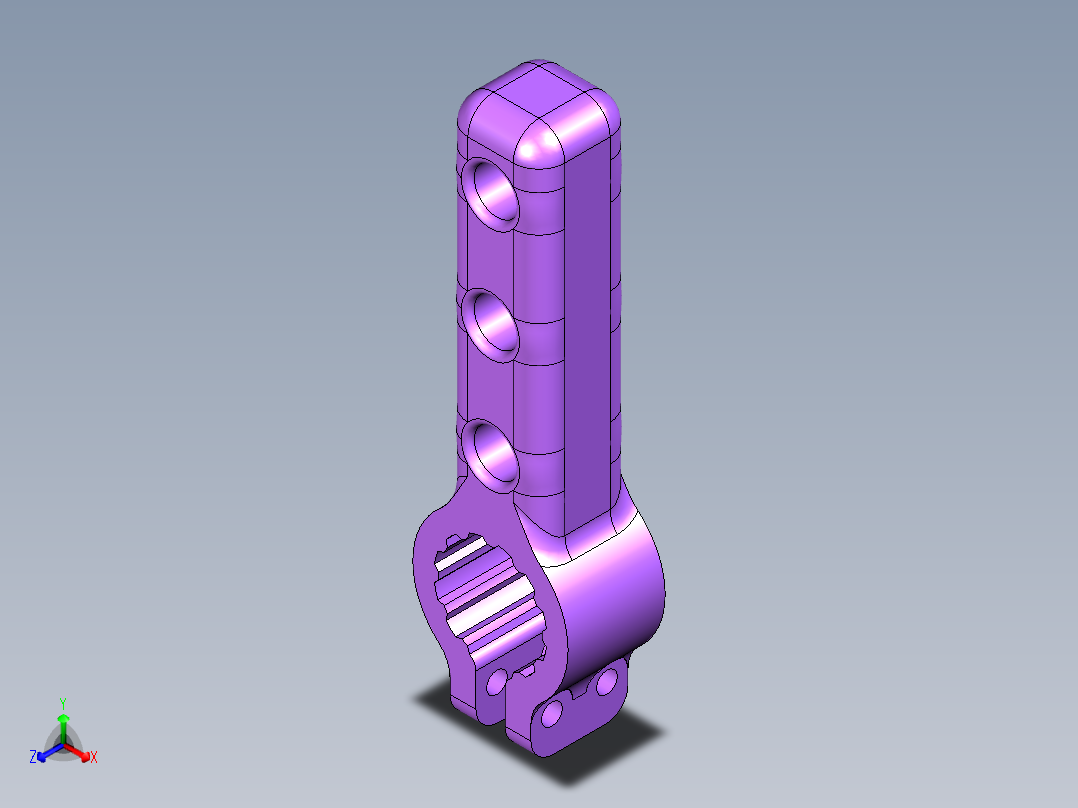 编织手柄正等轴测图