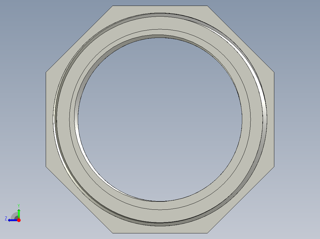 螺纹管转接头-内外丝异径 DN50-DN40右视图