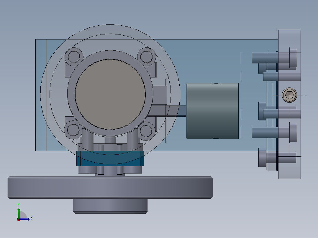 斯特林发动机结构设计 249676左视图