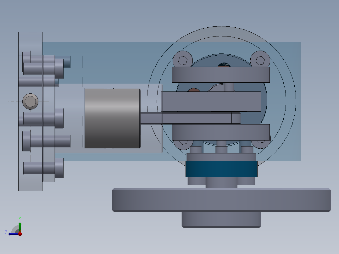斯特林发动机结构设计 249676右视图