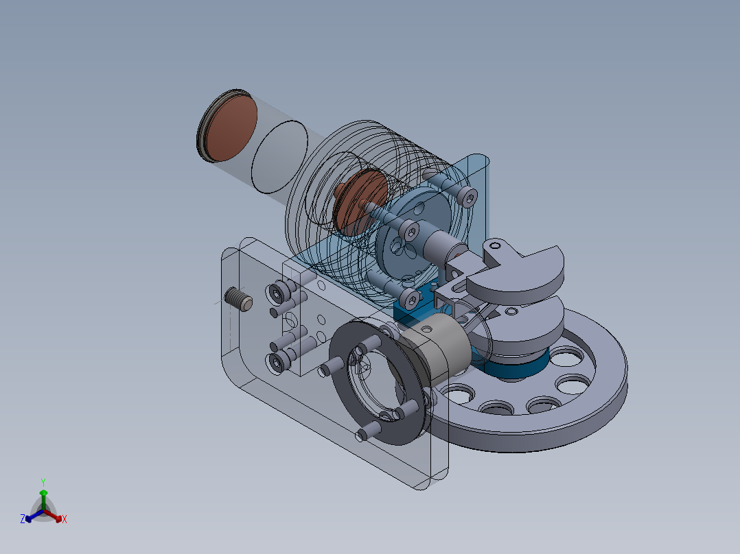 斯特林发动机结构设计 249676正等轴测图