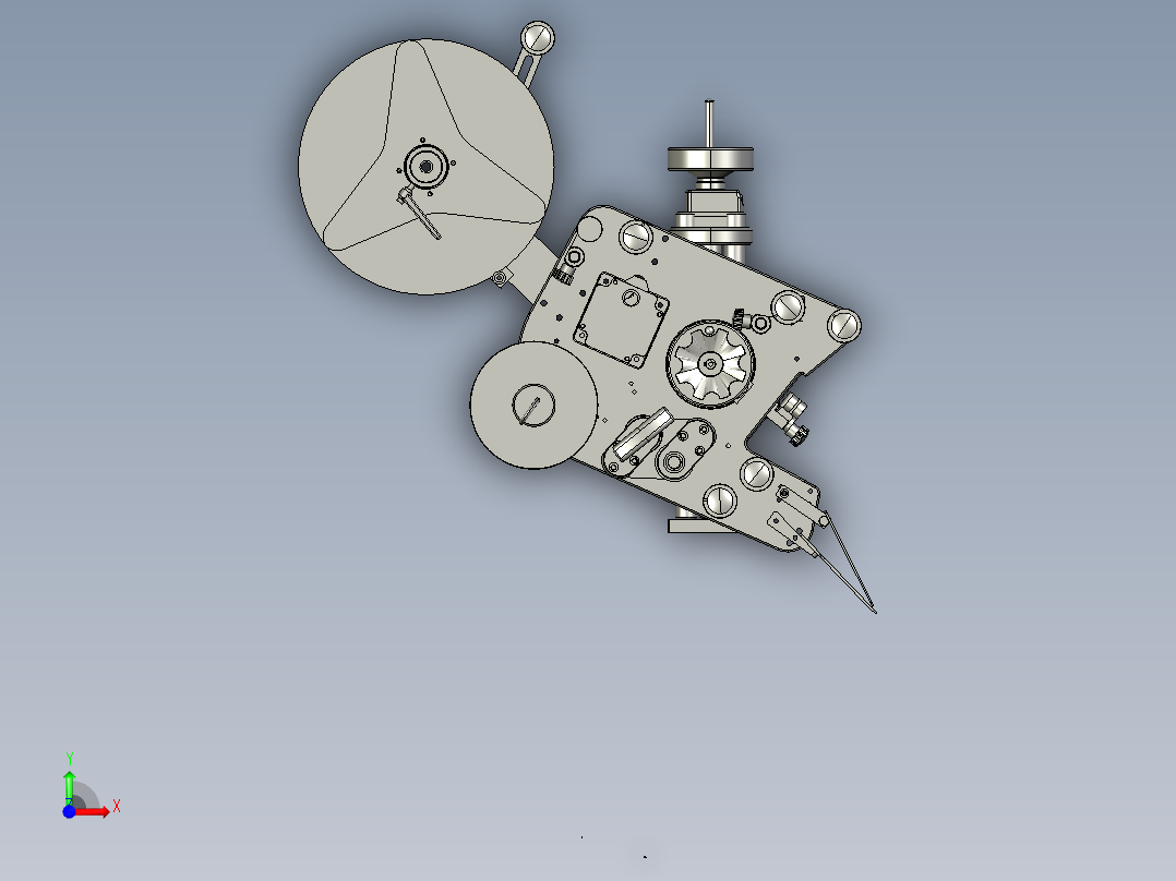 贴标机组件前视图