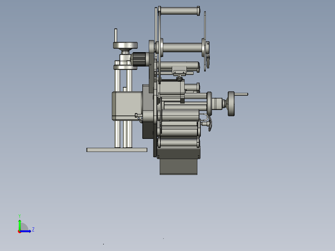 贴标机组件左视图