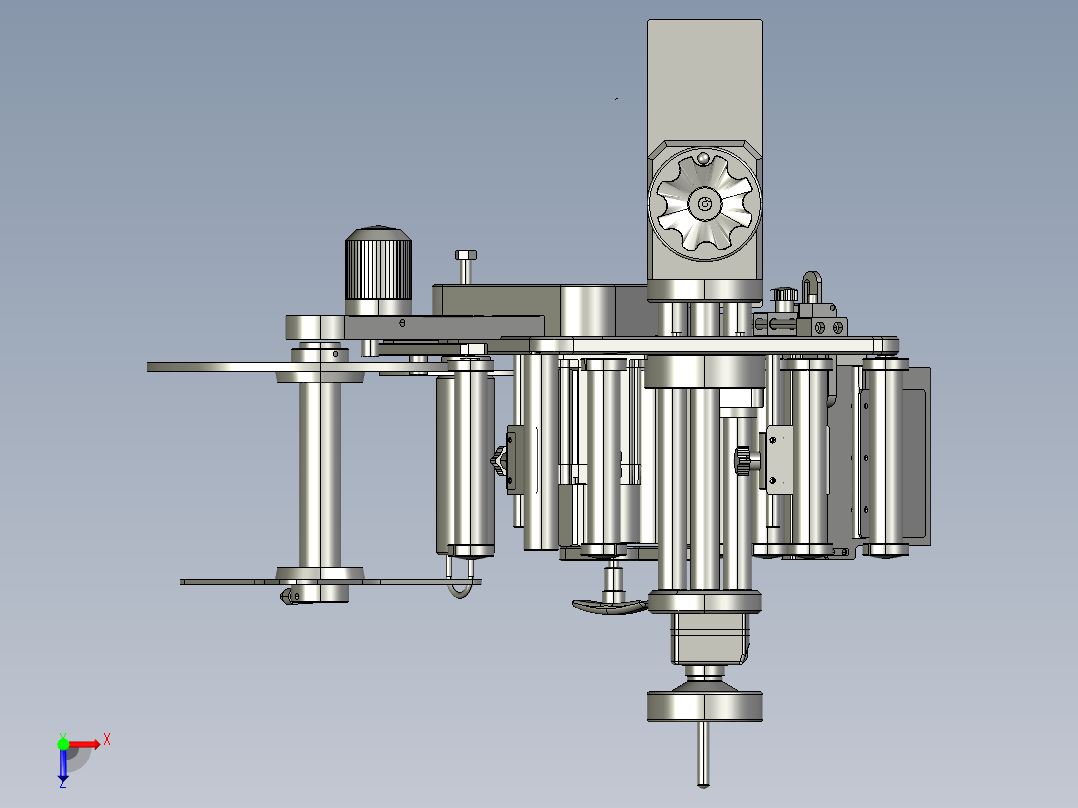 贴标机组件俯视图