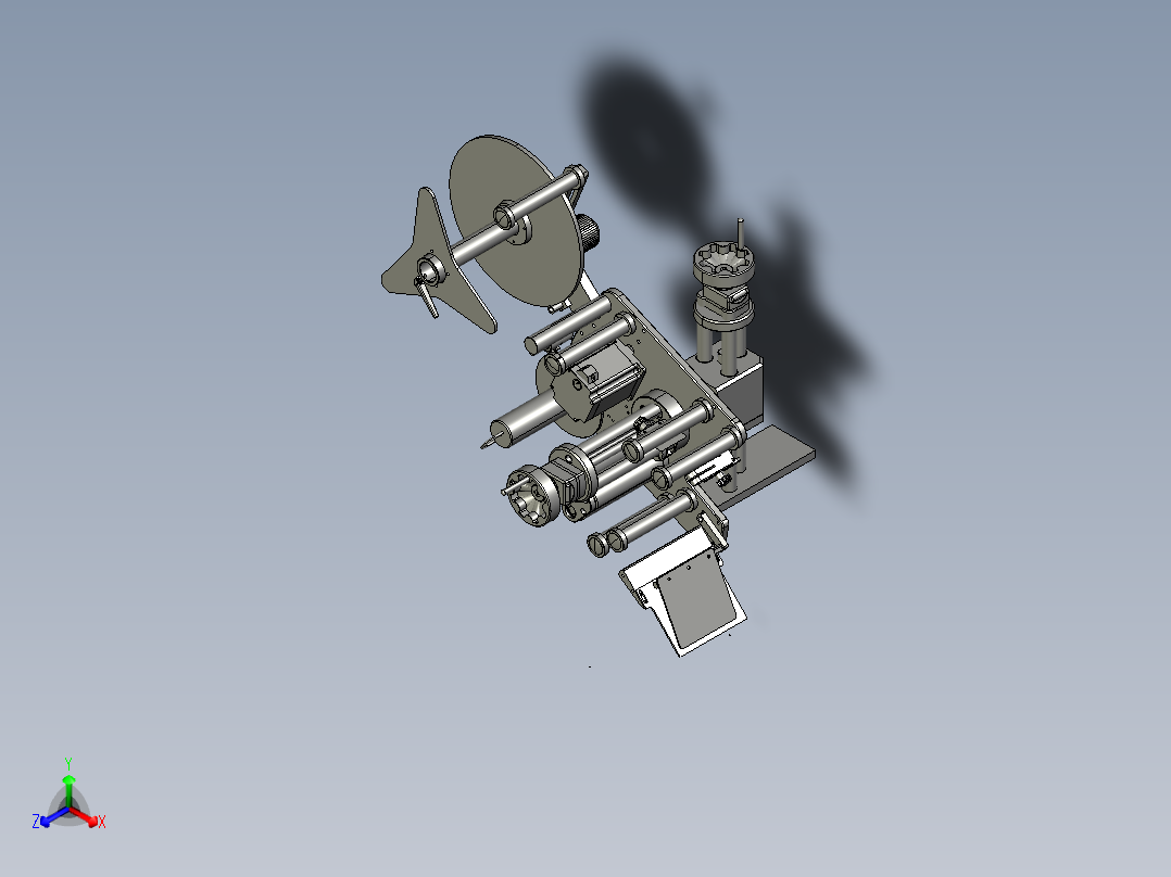 贴标机组件正等轴测图