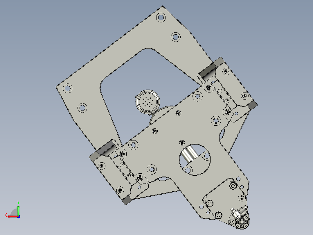 锁螺丝部件后视图