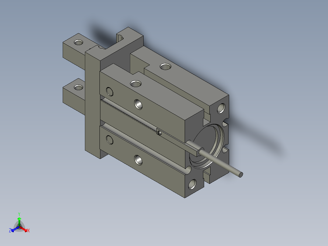 手指气缸HFZ20_CL_+_CMSH-1_正等轴测图