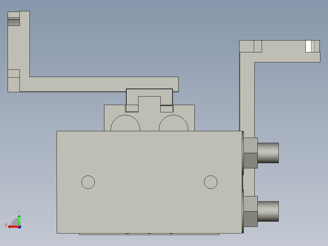 7寸9寸中间取料机械手夹料组件后视图