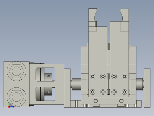7寸9寸中间取料机械手夹料组件左视缩略图