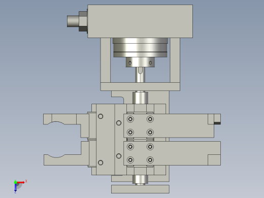 7寸9寸中间取料机械手夹料组件俯视缩略图